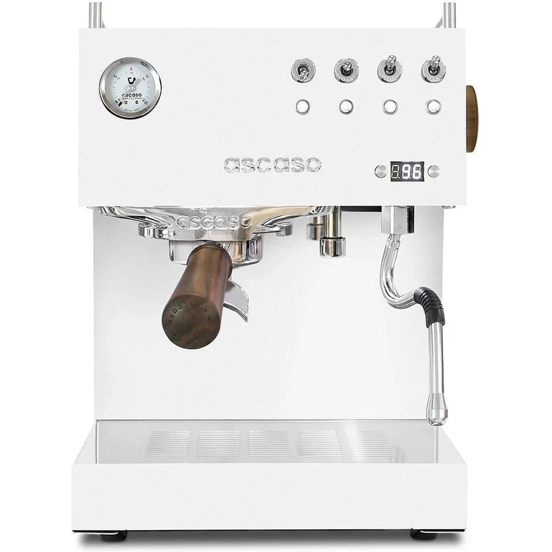 Ascaso - DUO PID Versatile Espresso Machine 120V, NEMA 5-20 White/Wood - DU.311