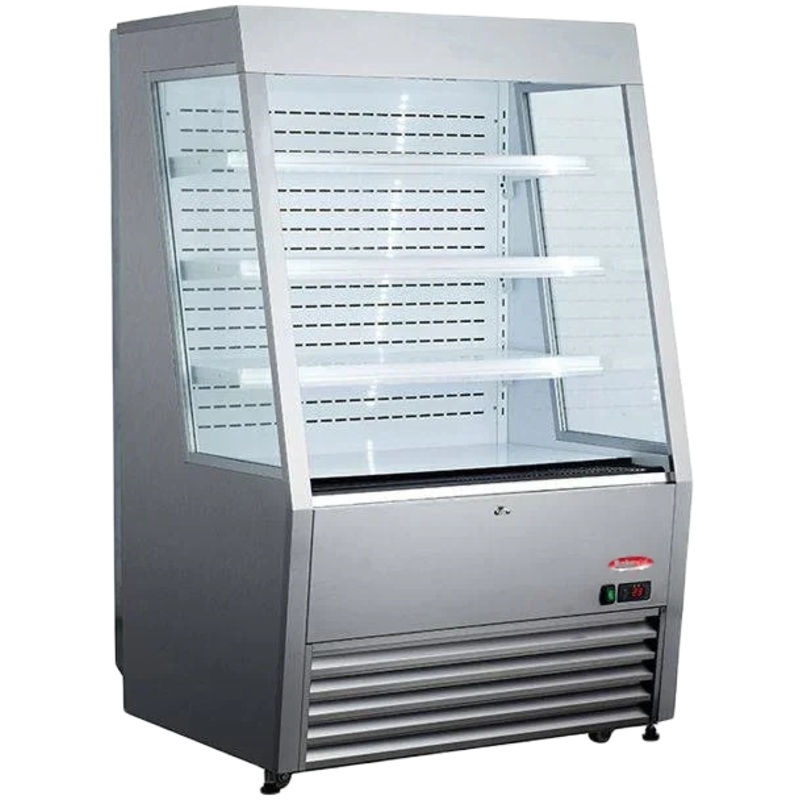 Bakemax - 36" Stainless Steel Grab and Go Refrigerated Floor Display Merchandiser - BMGGS36