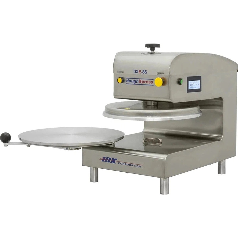 Bakemax - DoughXpress 220V Stainless Steel Single Heat Automatic Pizza Dough Press - BMDXESS