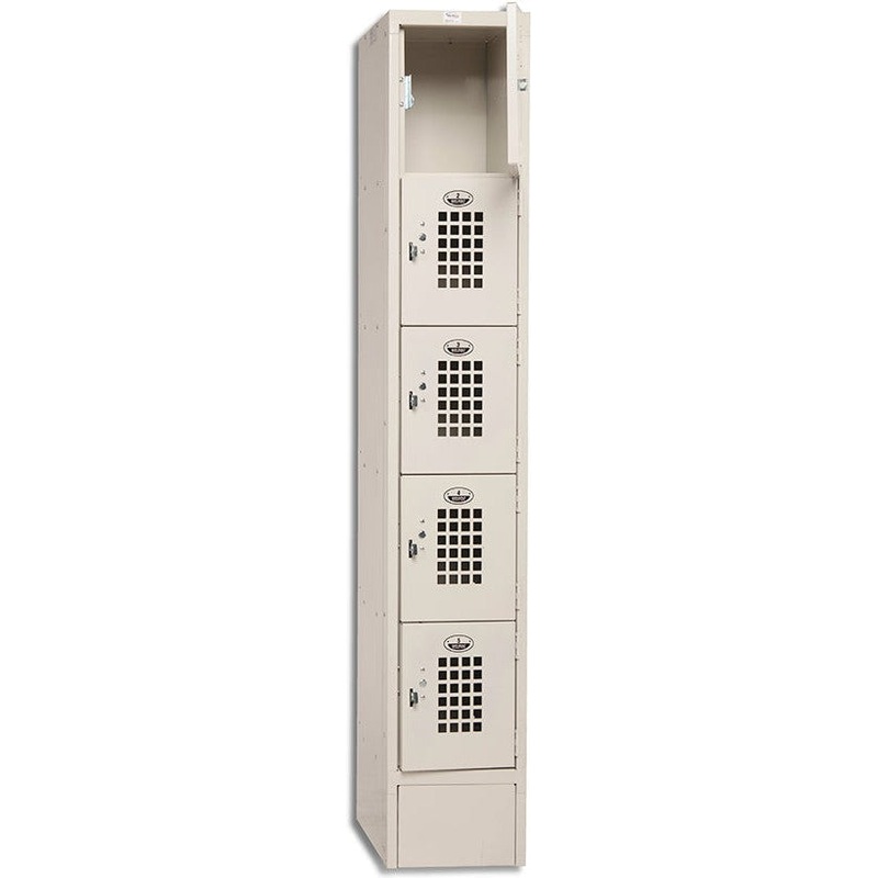 Winholt - 12" x 12" Single Column Five Door Slanted Top Locker - WL-55-ST (Non-Cancelable Item, ETA 2-4 Weeks, SPECIAL ORDER)