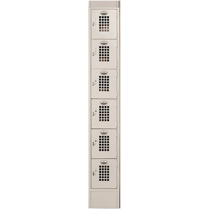 Winholt - 12" x 12" Single Column Six Door Slanted Top Locker - WL-6 (Non-Cancelable Item, ETA 2-4 Weeks, SPECIAL ORDER)
