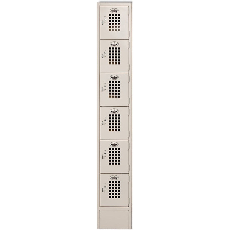 Winholt - 12" x 18" Single Column Six Door Locker - WL-66-18 (Non-Cancelable Item, ETA 2-4 Weeks, SPECIAL ORDER)