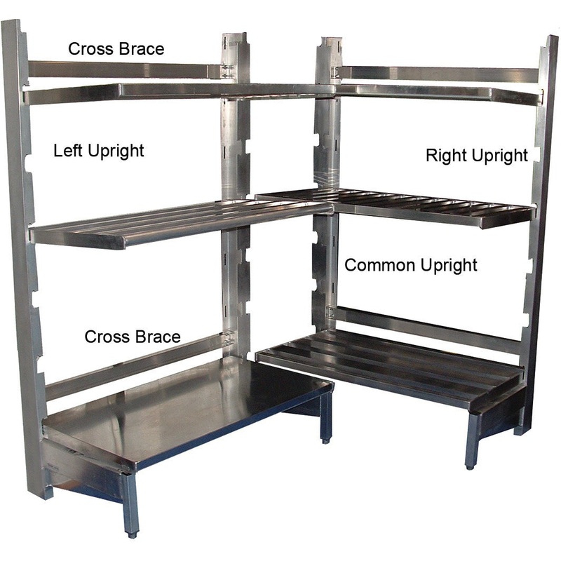 Winholt - 24" Aluminum Left Upright Shelf - SCASU-24L (Non-Cancelable Item, ETA 2-4 Weeks, SPECIAL ORDER)