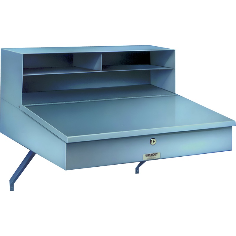 Winholt - 24" x 22" Stainless Steel Wall Mount Receiving Shop Desk with Lift-Top - RDWNSS-1 (Non-Cancelable Item, ETA 2-4 Weeks, SPECIAL ORDER)