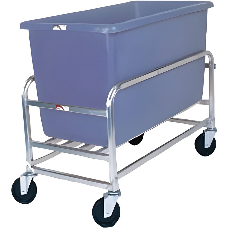 Winholt - 8 Bushel Blue Tub Stainless Steel Bulk Mover - 30-8-SS-BL (Non-Cancelable Item, ETA 2-4 Weeks, SPECIAL ORDER)