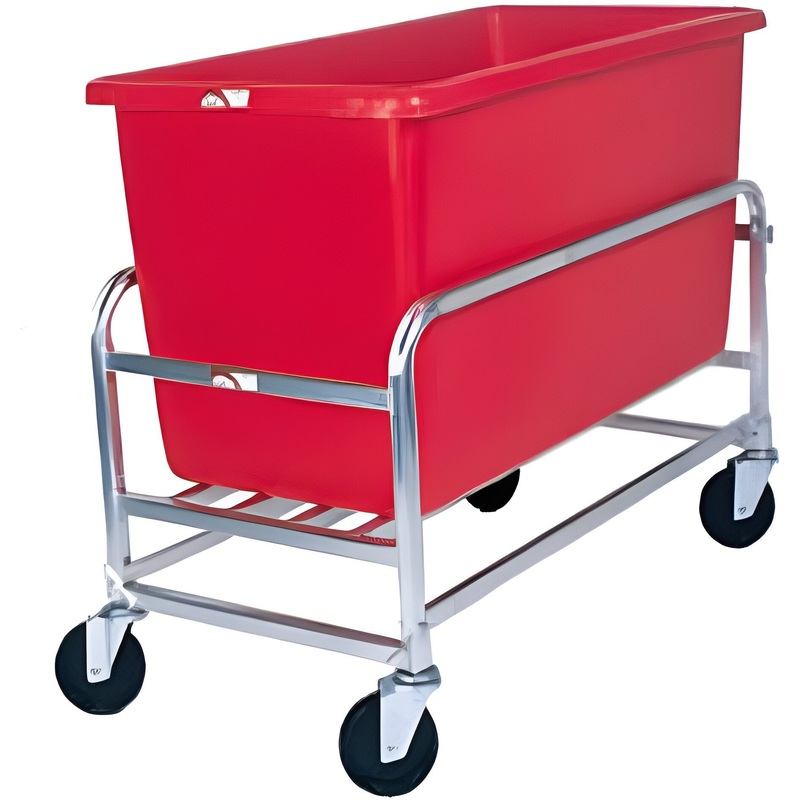 Winholt - 8 Bushel Red Tub Aluminum Bulk Mover - 30-8-AL-RD (Non-Cancelable Item, ETA 2-4 Weeks, SPECIAL ORDER)