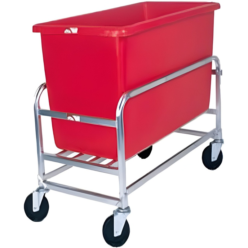 Winholt - 8 Bushel Red Tub Stainless Steel Bulk Mover - 30-8-SS-RD (Non-Cancelable Item, ETA 2-4 Weeks, SPECIAL ORDER)
