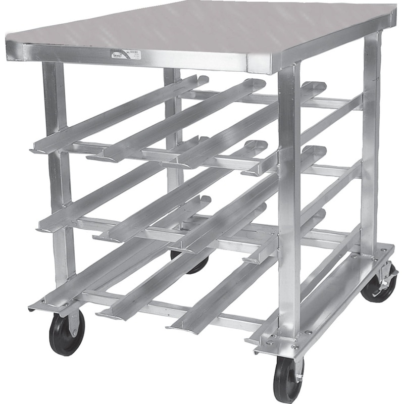 Winholt - Holds 72 #10 Cans Poly Top 1/2 Height Aluminum Can Rack - CR-72PT (Non-Cancelable Item, ETA 2-4 Weeks, SPECIAL ORDER)