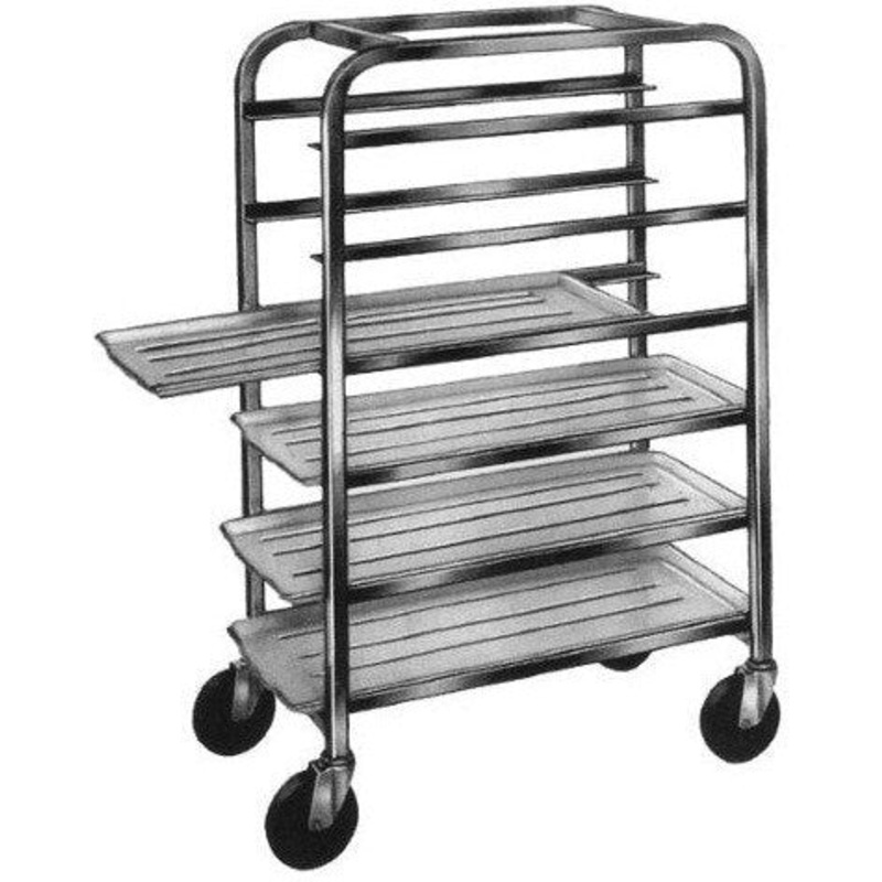 Winholt - Six 18" Trays End Load Aluminum Platter Cart - AL-186 (Non-Cancelable Item, ETA 2-4 Weeks, SPECIAL ORDER)