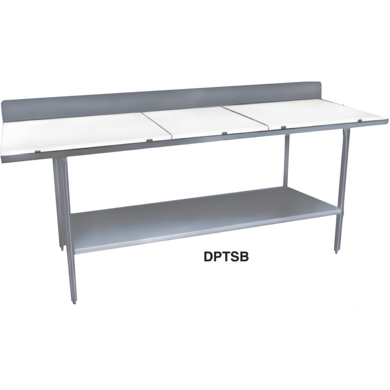 Winholt - 24" x 36" Poly Top Work Table with Undershelf and Backsplash - DPTSB-2436 (Non-Cancelable Item, ETA 2-4 Weeks, SPECIAL ORDER)
