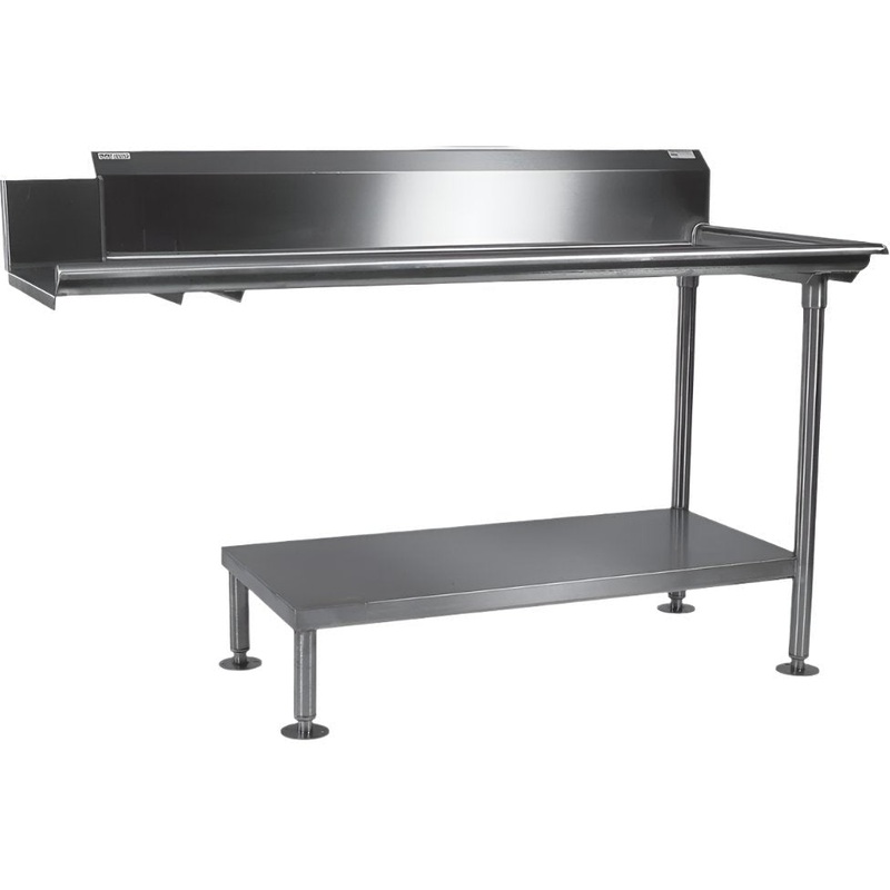 Winholt - 36" Clean Stainless Steel Straight 16 GA Dish Table with Right Table, 9" Backsplash, and Steel Legs - CDT-16-S-36L (Non-Cancelable Item, ETA 2-4 Weeks, SPECIAL ORDER)