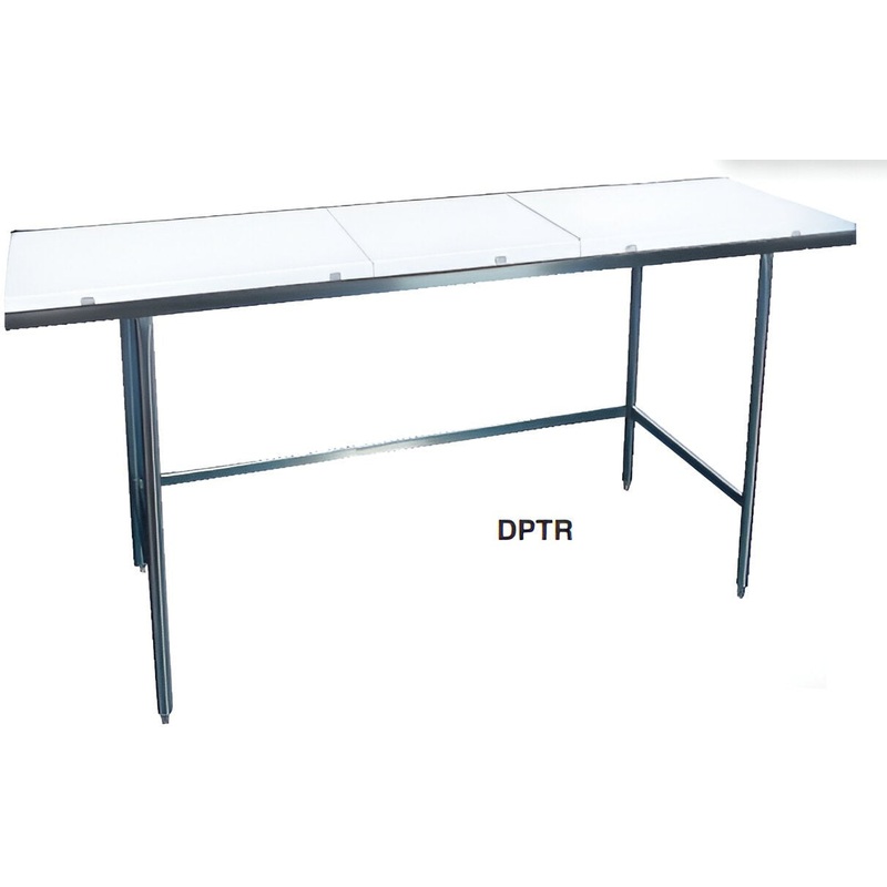 Winholt - 48" x 120" Poly Top Work Table with Open Base and Six Legs - DPTR-48120 (Non-Cancelable Item, ETA 2-4 Weeks, SPECIAL ORDER)