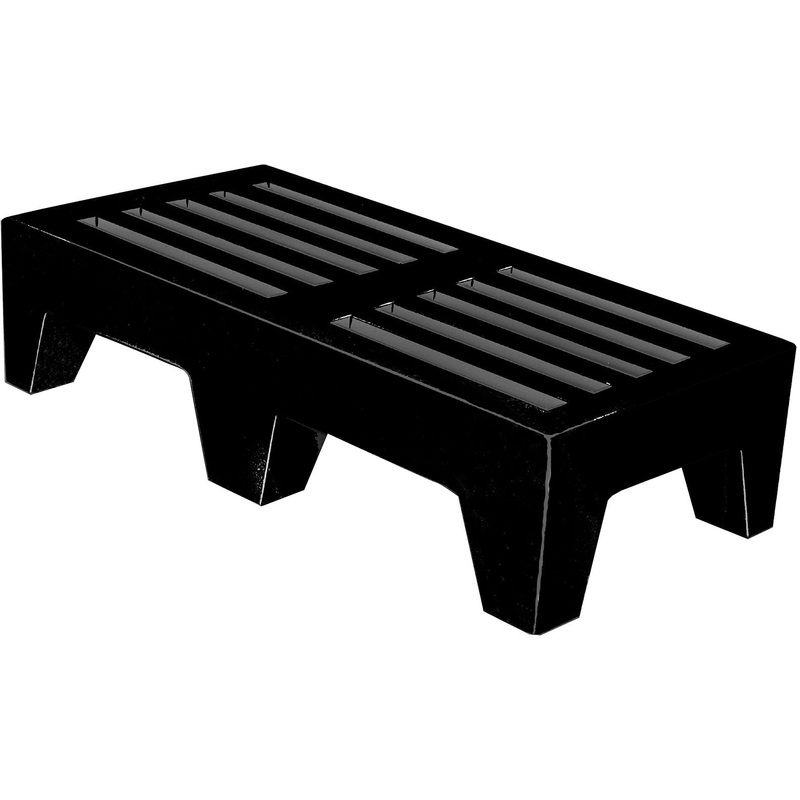 Winholt - 5 Ft. Black Plastic Dunnage Rack - DPLSQ-5-1222-BK (Non-Cancelable Item, ETA 2-4 Weeks, SPECIAL ORDER)
