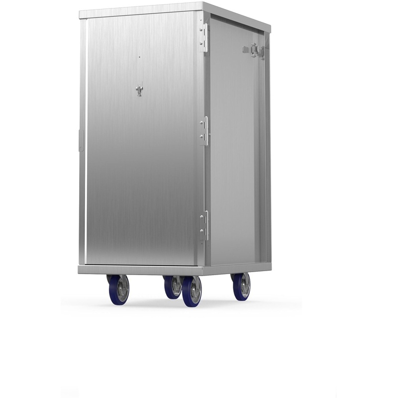 Winholt - Holds 32, 18 x 26 Pans Aluminum Enclosed Cabinet With Locking Casters - EC1832-C-LC (Non-Cancelable Item, ETA 2-4 Weeks, SPECIAL ORDER)