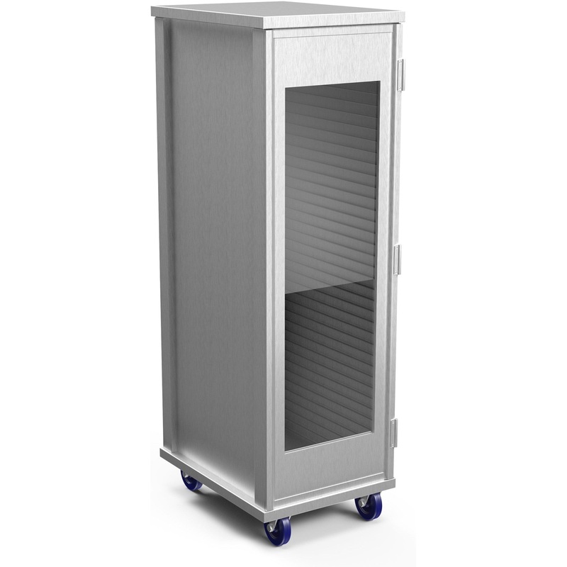 Winholt - Holds 40, 18 x 26 Pans Aluminum Enclosed Cabinet With Locking Casters - EC1840-C-LC (Non-Cancelable Item, ETA 2-4 Weeks, SPECIAL ORDER)