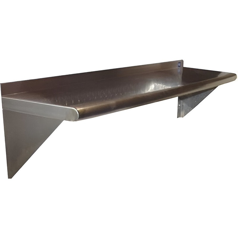 Winholt - 120" x 15" Stainless Steel Wall-Mounte Shelf - SSWMSH1510 (Non-Cancelable Item, ETA 2-4 Weeks, SPECIAL ORDER)
