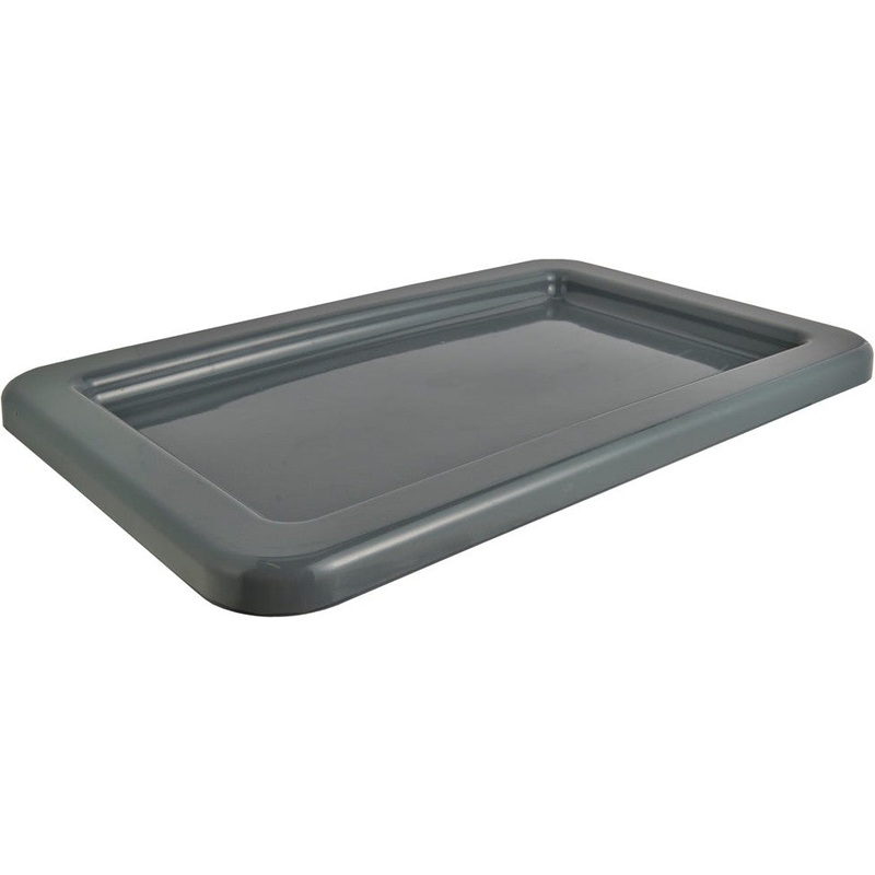 Winholt - 16 x 25 x 1 Polyethylene Gray Lug Lid - WHPL-8LID-GY (Non-Cancelable Item, ETA 2-4 Weeks, SPECIAL ORDER)