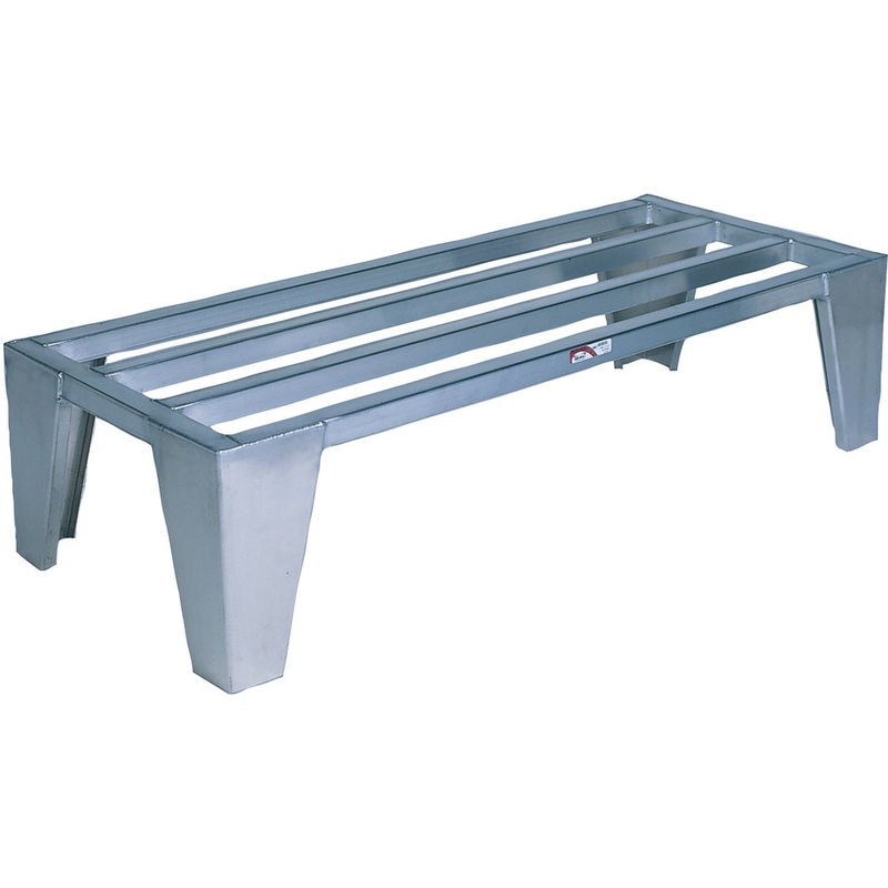 Winholt - 4 ft, 20 Width Aluminum Heavy Duty Gusset Leg Dunnage Rack - DRAL-4-1220 (Non-Cancelable Item, ETA 2-4 Weeks, SPECIAL ORDER)