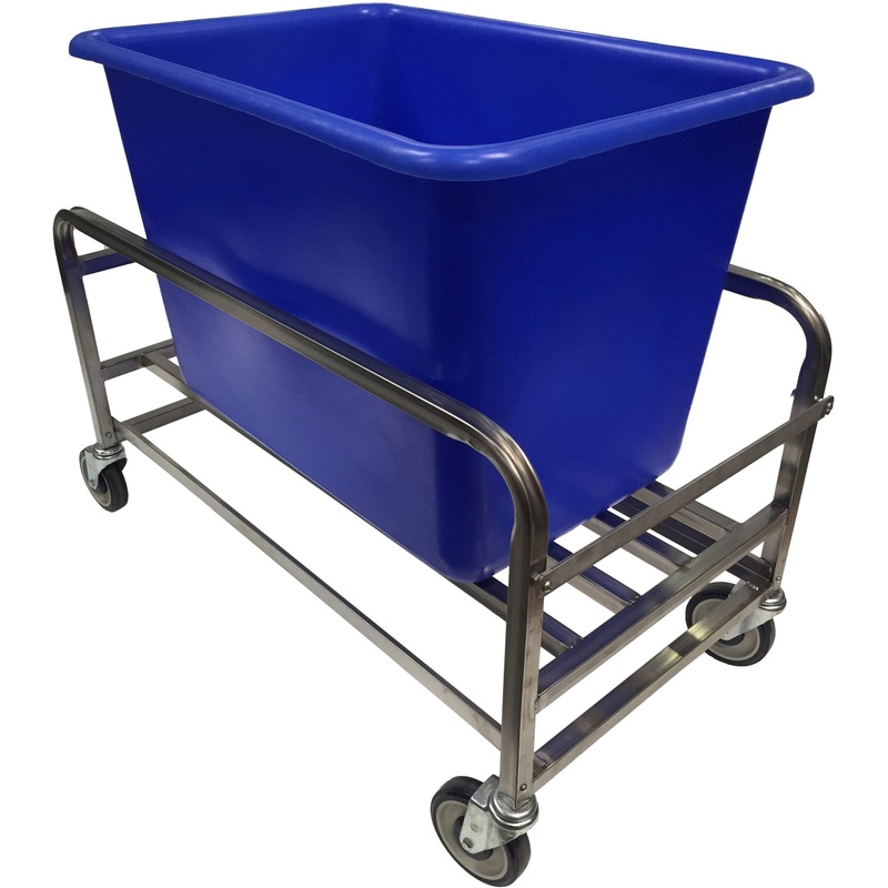 Winholt - 8-Bushel Stainless Steel Blue Bulk Mover Tub - SS-30-8-BL (Non-Cancelable Item, ETA 2-4 Weeks, SPECIAL ORDER)