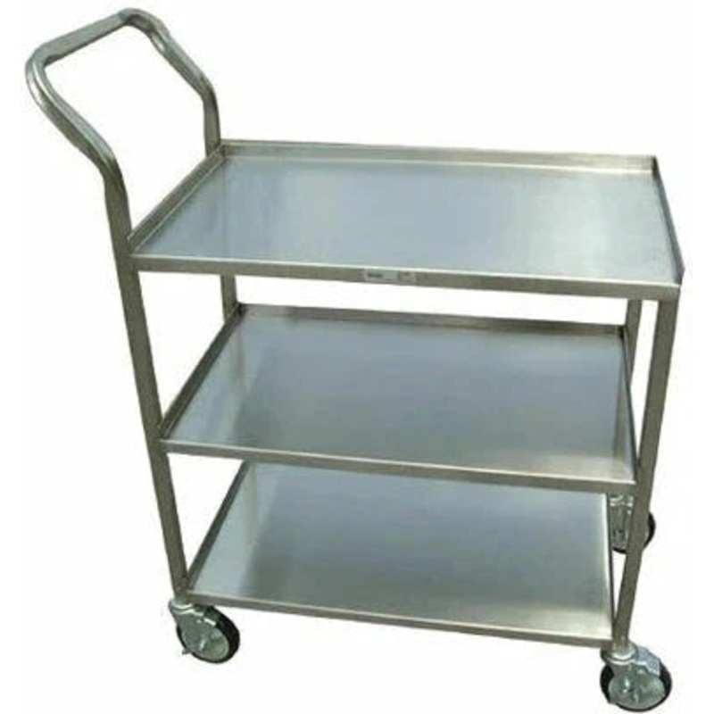 Winholt - 1 Handle Stainless Steel 2 Solid Utility Cart - SSUC-2-1836 (Non-Cancelable Item, ETA 2-4 Weeks, SPECIAL ORDER)