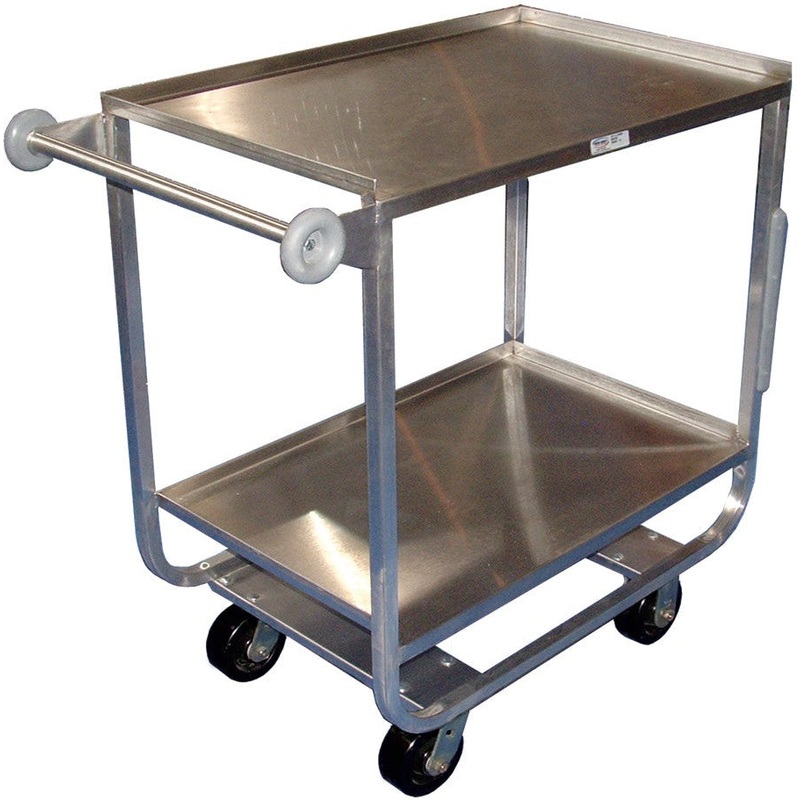 Winholt - 2 Shelf 33" Stainless Steel Prison Package Utility Cart - UC-2-2133SS-PP (Non-Cancelable Item, ETA 2-4 Weeks, SPECIAL ORDER)
