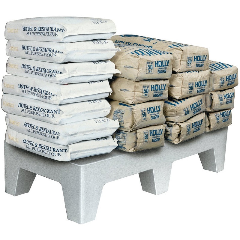 Winholt - 5 Ft Gray Plastic Dunnage Rack - PLSQ-5-1222-GY (Non-Cancelable Item, ETA 2-4 Weeks, SPECIAL ORDER)
