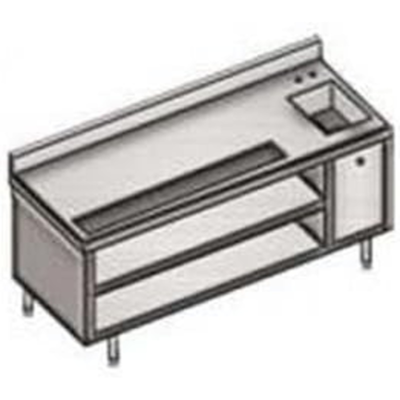 Winholt - 72" Stainless Steel Beverage Counter - STCT-3072 (Non-Cancelable Item, ETA 2-4 Weeks, SPECIAL ORDER)