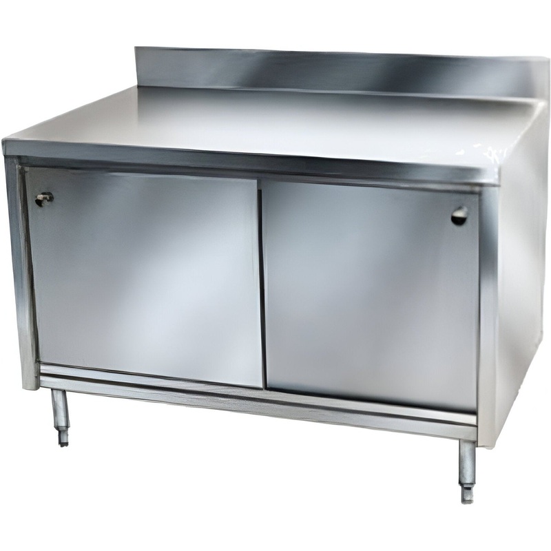 Winholt - 72" Stainless Steel Cabinet Base Hinged Door With Work Table - STCT-HD3072-MS (Non-Cancelable Item, ETA 2-4 Weeks, SPECIAL ORDER)