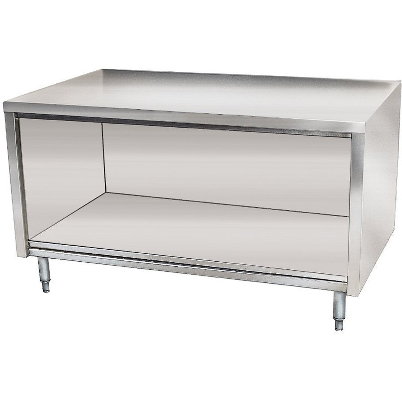 Winholt - 84" x 24" Stainless Steel Work Table Cabinet Base With Open Front - STCT-2484-MS (Non-Cancelable Item, ETA 2-4 Weeks, SPECIAL ORDER)