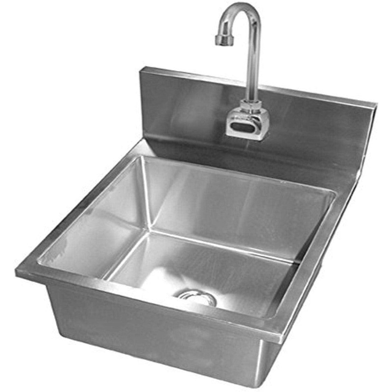 Winholt - 14" x 10" x 6" Stainless Steel Hand Sink with Faucet - WS-HS-1410-F (Non-Cancelable Item, ETA 2-4 Weeks, SPECIAL ORDER)