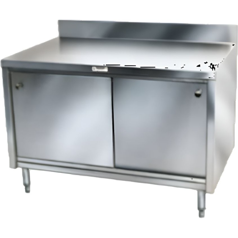 Winholt - 96" x 24" x 34" Stainless Steel Work Table with Sliding Door - STCT-BD2496-14 (Non-Cancelable Item, ETA 2-4 Weeks, SPECIAL ORDER)