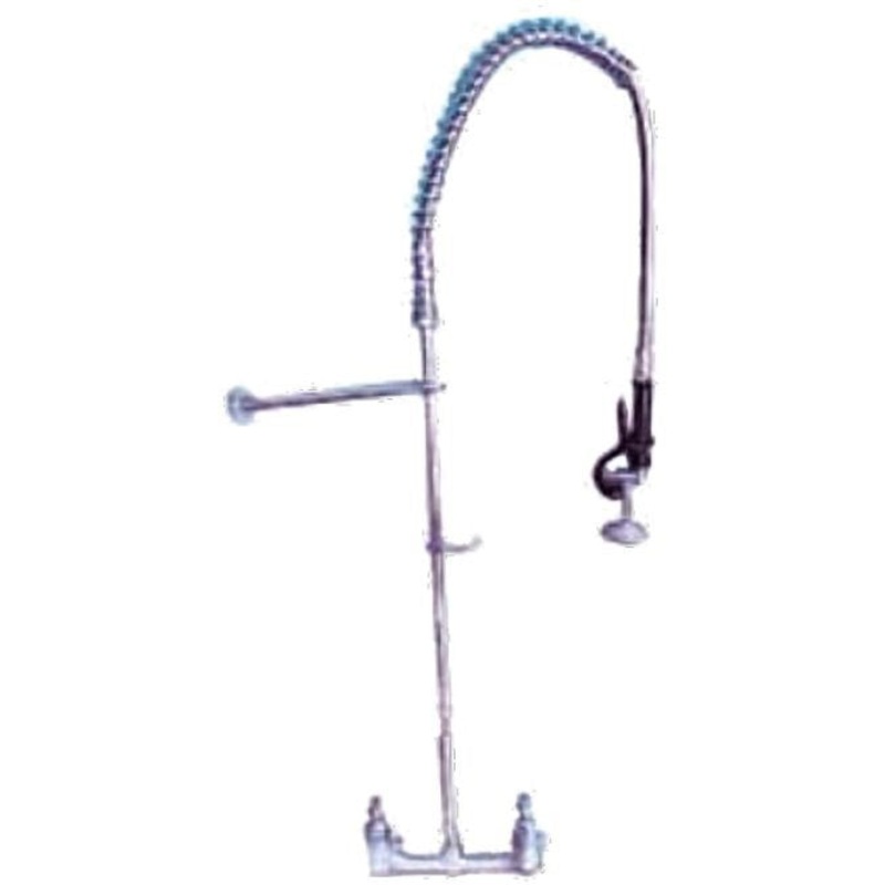 Winholt - 14" Standard Spring Type Pre-Rinse Unit With Wall Bracket Chrome Hose Cover - WS-SPR-ST (Non-Cancelable Item, ETA 2-4 Weeks, SPECIAL ORDER)