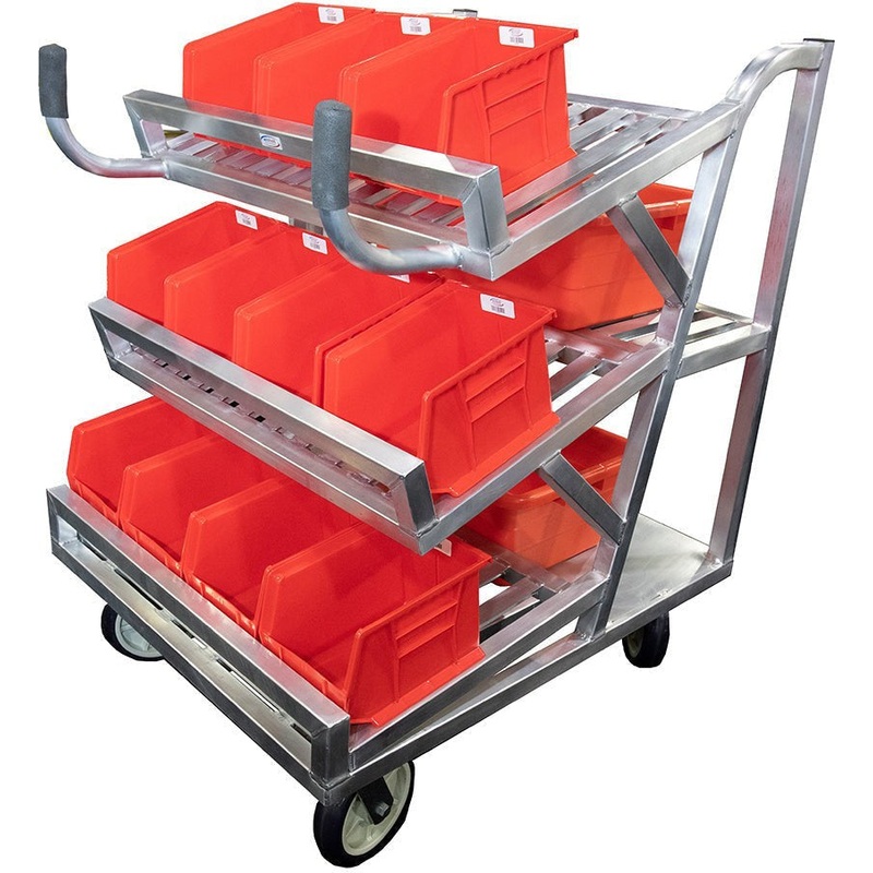 Winholt - 41" Picking Shelf Cart - AL-L-L-6-8PU (Non-Cancelable Item, ETA 2-4 Weeks, SPECIAL ORDER)