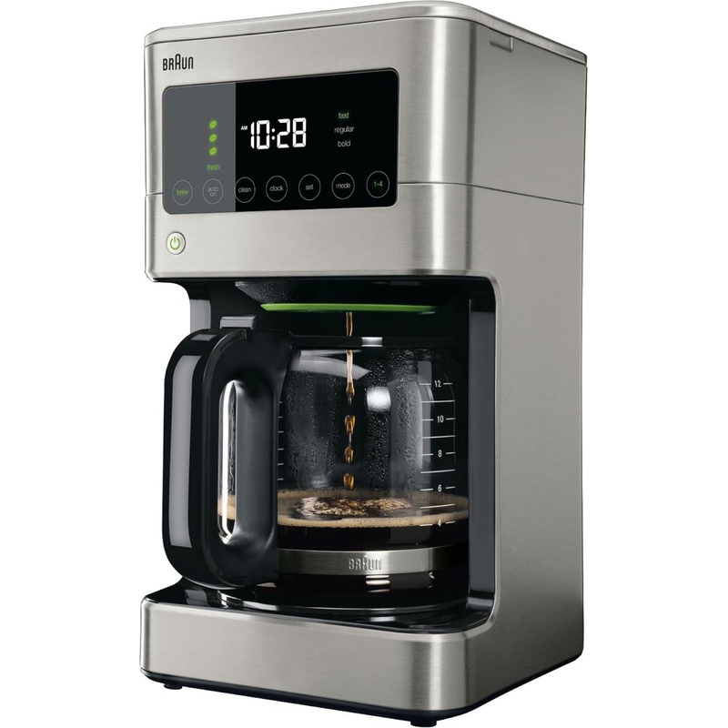Braun - 12 Cup BrewSense Digital Drip Coffee Maker Stainless Steel - KF7370SI