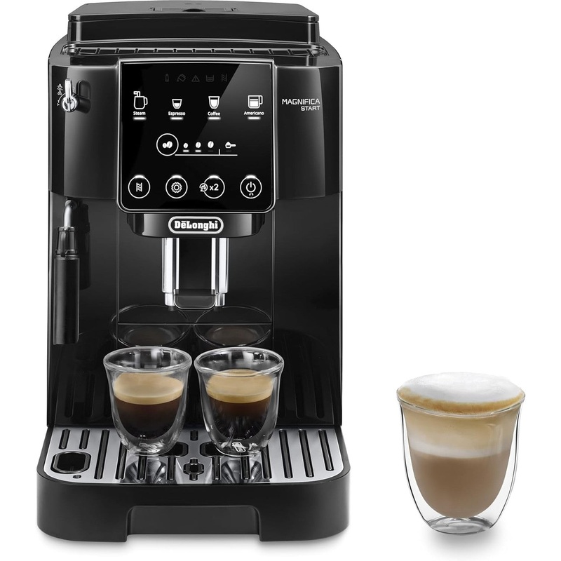 DeLonghi - Magnifica Start Black Espresso Machine with Manual Milk Frother - ECAM22022B