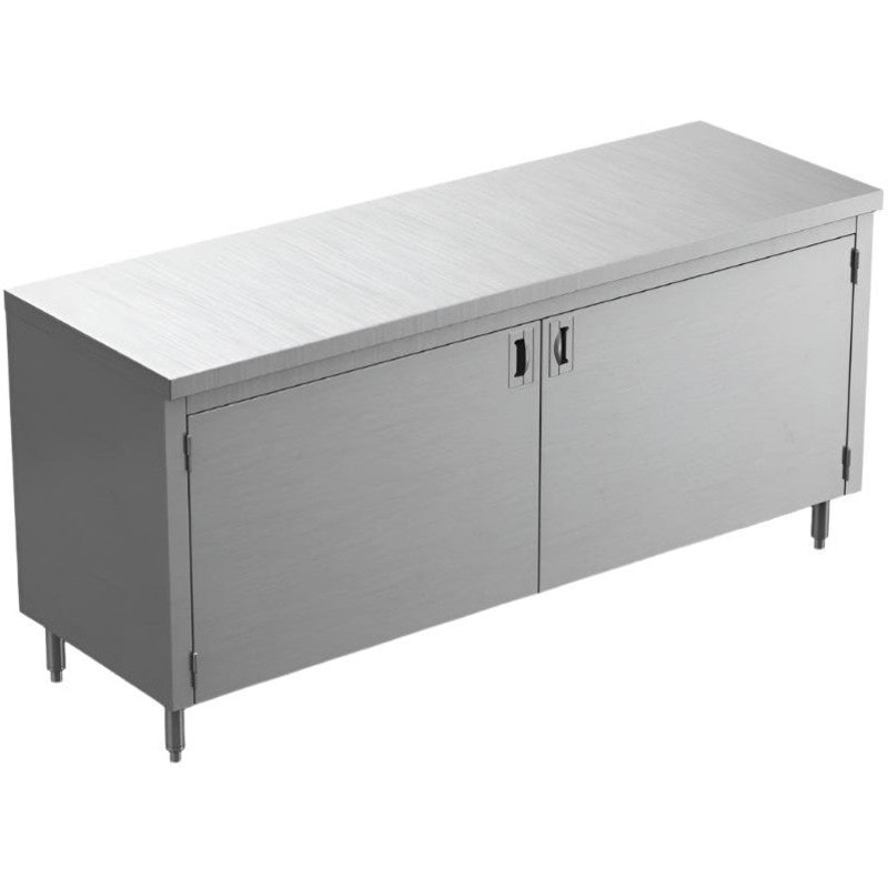 Winholt - 36" x 80" Flat Top Enclosed Open Table with Shelf - STCT-3680-MS (Non-Cancelable Item, ETA 2-4 Weeks, SPECIAL ORDER)