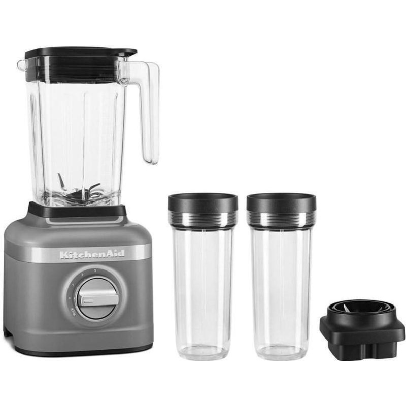 KitchenAid - 1.4 L K150 Charcoal Grey 3 Speed Ice Crushing Blender with 2 Personal Blender Jars - KSB1332DG