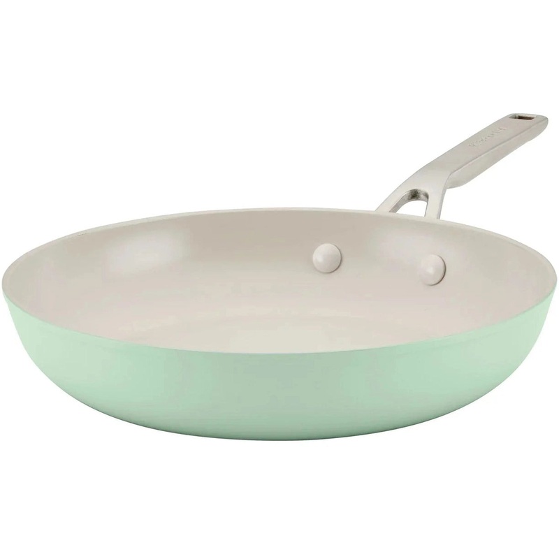 KitchenAid - 12.25"/31cm Pistachio Hard Anodized Ceramic Fry Pan - 84827-T