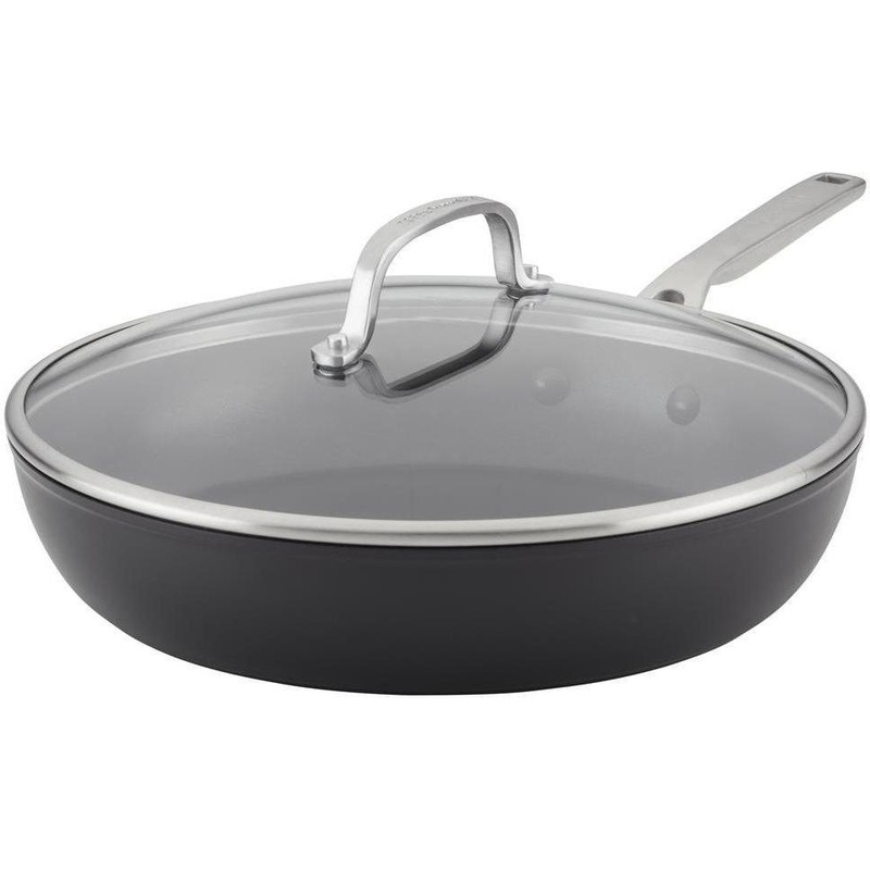 KitchenAid - 12.25" Hard Anodized Induction Nonstick Frying Pan with Lid 31cm - 80123-TF05