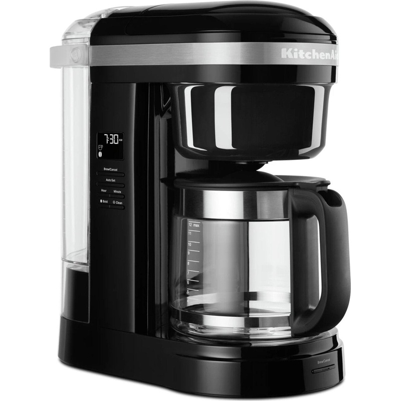 KitchenAid - 12 Cup Drip Coffee Maker with Spiral Showerhead Onyx Black - KCM1208OB