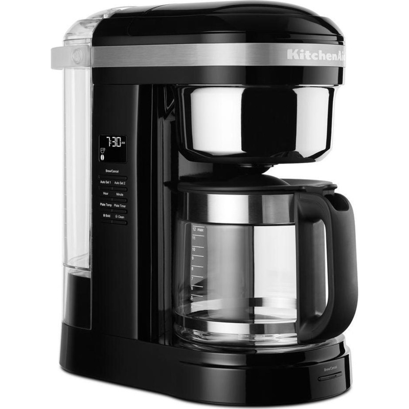 KitchenAid - 12 Cup Drip Coffee Maker with Spiral Showerhead & Programmable Warming Plate Onyx Black - KCM1209OB