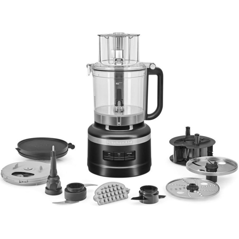 KitchenAid - 13-Cup Food Processor with Dicing Kit Black Matte - KFP1319BM