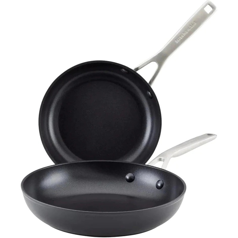 KitchenAid - 2 PC Hard Anodized Nonstick Fry Pans With Stainless Handles - 80193