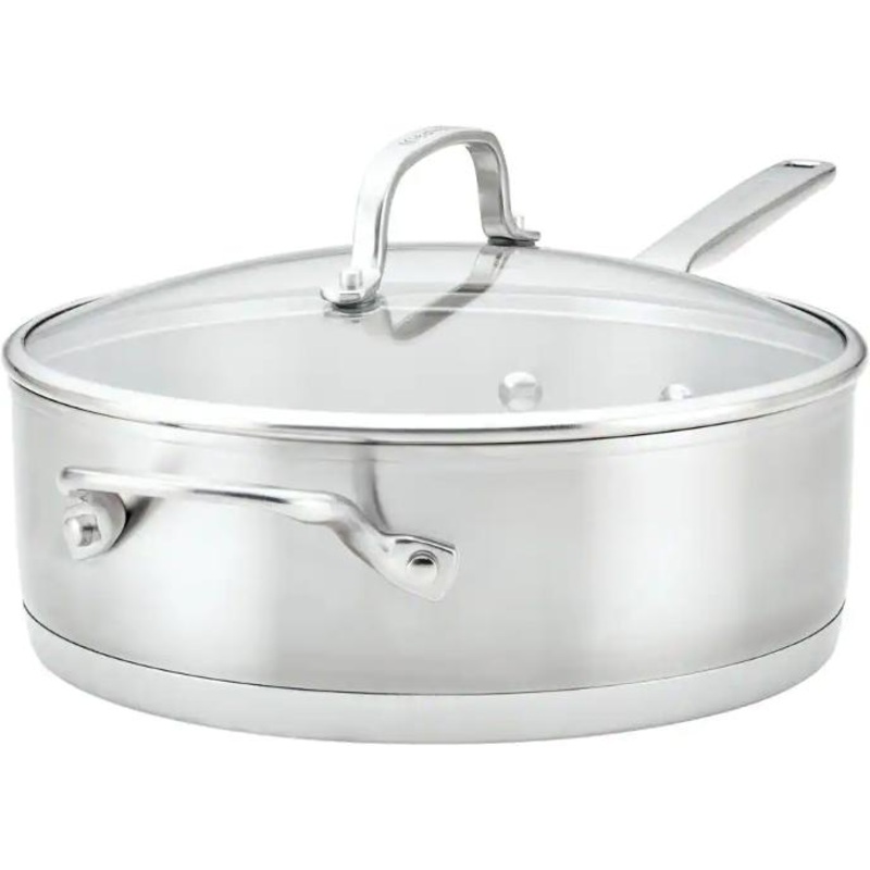 KitchenAid - 4.5 QT 3-Ply Brushed Stainless Steel Saute Pan - 71027