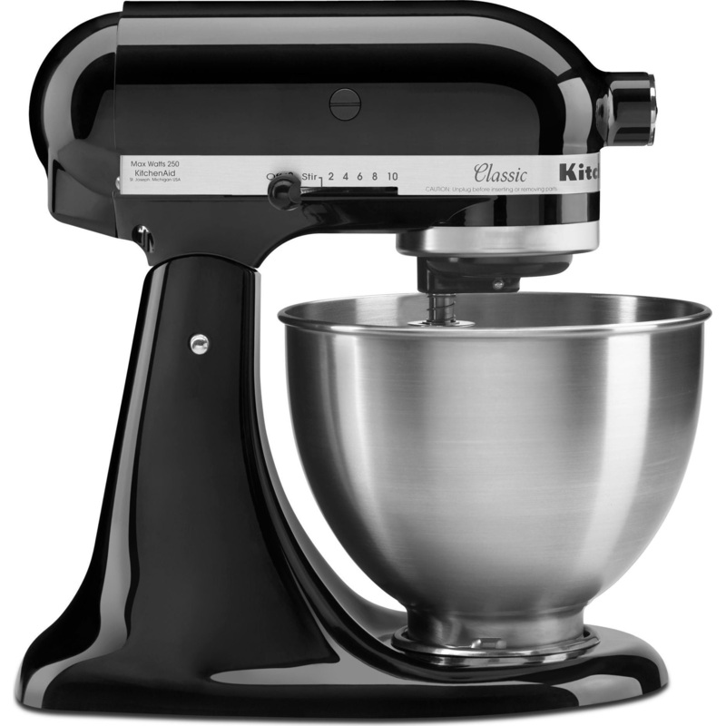 KitchenAid - 4.5 QT Classic Series Onyx Black Tilt-Head Stand Mixer - K45SSOB