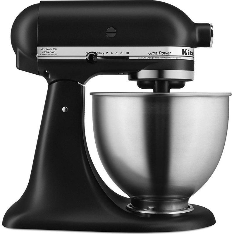 KitchenAid - 4.5 QT Ultra Power Plus Black Matte Tilt-Head Stand Mixer  - KSM96BM