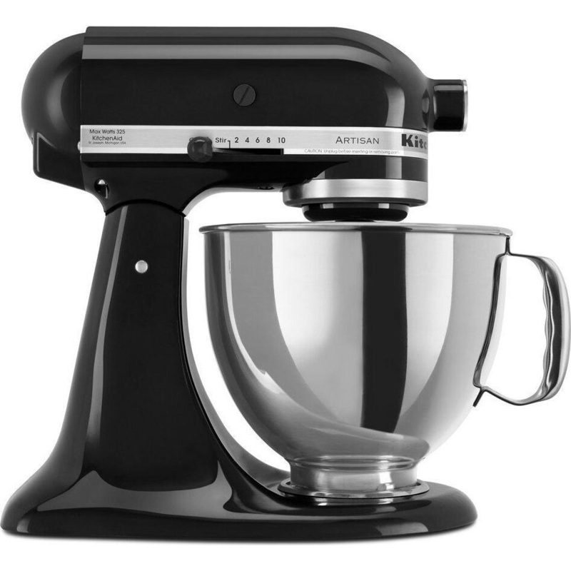 KitchenAid - 5 QT Artisan Onyx Black Tilt-Head Stand Mixer  - KSM150PSOB