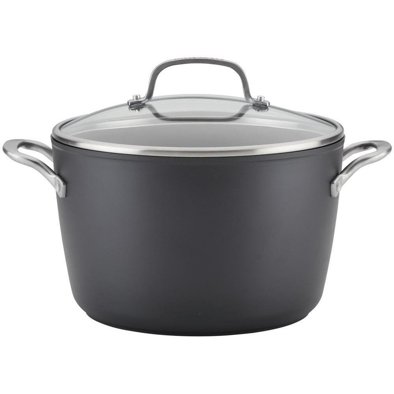 KitchenAid - 8 QT Hard Anodized Induction Nonstick Stock Pot with Lid 7.6L - 80128