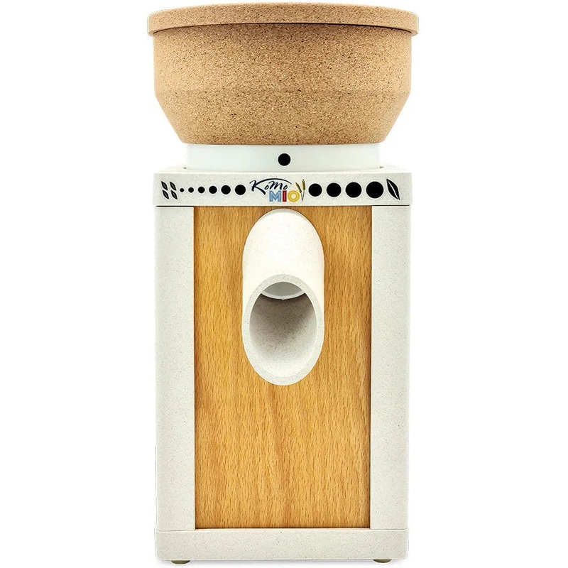 KoMo Mills - KoMo Mio Eco Plus White/Natural Electric Grain Mill with Beechwood & Arboblend Housing - 02054