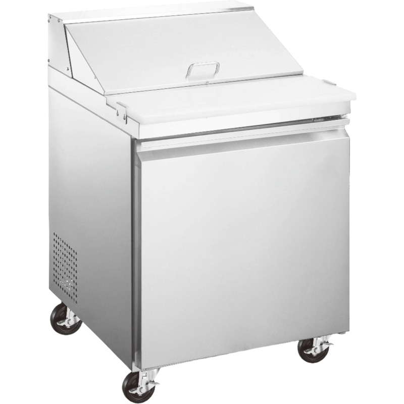 Aurora - 27.5" 7 Cu.Ft. Stainless Steel Refrigerated Salad/Sandwich Prep Table - 59045